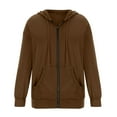 thumbnail image 4 of Mohiass Fall Zip Up Hoodie Women Plain Oversized Hooded Sweatshirts 2025 Fashion Winter Soft Casual Warm Jackets Earthy Yellow XL, 4 of 5