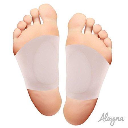 Alayna Arch Support Shoe Insert Foot Pads for Plantar Fasciitis and Flat Feet Soft Gel Sleeves Set Discreet and Effective Arch Pain Relief (1
