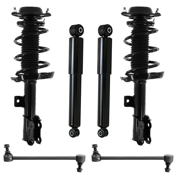 Detroit Axle - 6pc Struts Shocks Kit for Hyundai 2013-2017 Veloster, 2 Front Struts with Coil Springs 2 Front Sway Bars 2 Rear Shock Absorbers 2014 2015 2016 Suspension Replacement