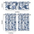 thumbnail image 5 of Country Boho Curtains 36 Inch Short - 3 Panel Floral Farmhouse Set with Vintage Botanical Design, Rod Pocket Window Treatment for Rustic Style, 5 of 5