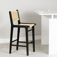 thumbnail image 2 of South Shore Balka, Bohemian Harmony Rattan Stool, Rattan and Black, 2 of 14