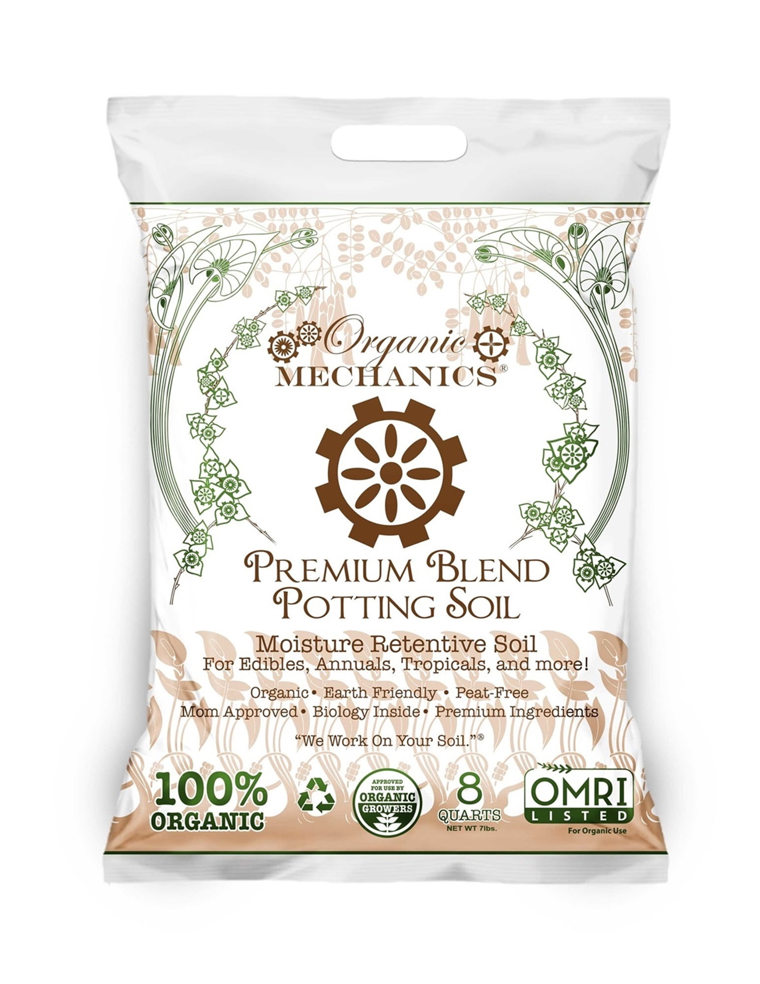 Organic Mechanics, Garden Center Potting Soil- 8 Quart