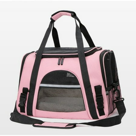 Portable Pet Carrier Bag - Foldable Crossbody Dog & Cat Backpack with Breathable Mesh and Soft Mat for Travel
