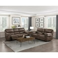 thumbnail image 2 of Lexicon Proctor 2-Piece Microfiber Upholstery Manual Reclining Sofa Set in Brown, 2 of 14