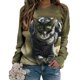 thumbnail image 1 of Camisas Para Mujer Moda Animalia Impreso Manga Larga Cuello Redondo Casual Tee Tops Blusa Odeerbi ODB123944, 1 of 5