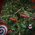 thumbnail image 3 of Hanging Wooden Red Delivery Truck Garland Xmas Tree Ornament Christmas Rustic Holiday Home Decor, 3 of 4