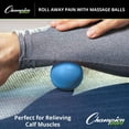 thumbnail image 5 of Champion Sports Massage Ball 3-Pack, Blue and Black Rubber - Deep Tissue Roller Balls for Increased Mobility - Trigger Point Relief on Feet, Back, Neck, Shoulders - Premium Myofascial Release Tools, 5 of 5