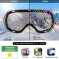 thumbnail image 4 of Findway Ski Goggles OTG for Women Men Adult Youth, Snow Goggles Interchangeable Lens, 100% UV400 Protection, Anti Fog Snowboard Goggles, 4 of 6