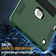 thumbnail image 6 of For iPad 10th Generation 2022 10.9 Inch Case Shockproof Heavy Duty Stand Protective Cover (Green/Black), 6 of 14