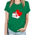 thumbnail image 1 of FAIWAD T-Shirt d'Été pour Femmes Fête du Canada Léger à Manches Courtes Col Rond T-Shirts Hauts Imprimé Graphique Blouses de Détente Basiques, 1 of 3
