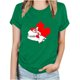 thumbnail image 1 of Camisetas de Manga Corta para Mujeres Canadá Día Hoja de Arce Impresión Básica de Verano Tee, Cuello Redondo Camiseta Casual, 1 of 3