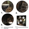 thumbnail image 3 of Designart "Toilet Industrial gracefulness Mixed II" Bath & Laundry Floater Framed Wall Decor, 3 of 7