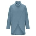 thumbnail image 5 of Draped Turtleneck Top for Women Long Sleeve Pullover Lightweight Casual Shirt Cowl Neck Tunic Sweater, 5 of 6