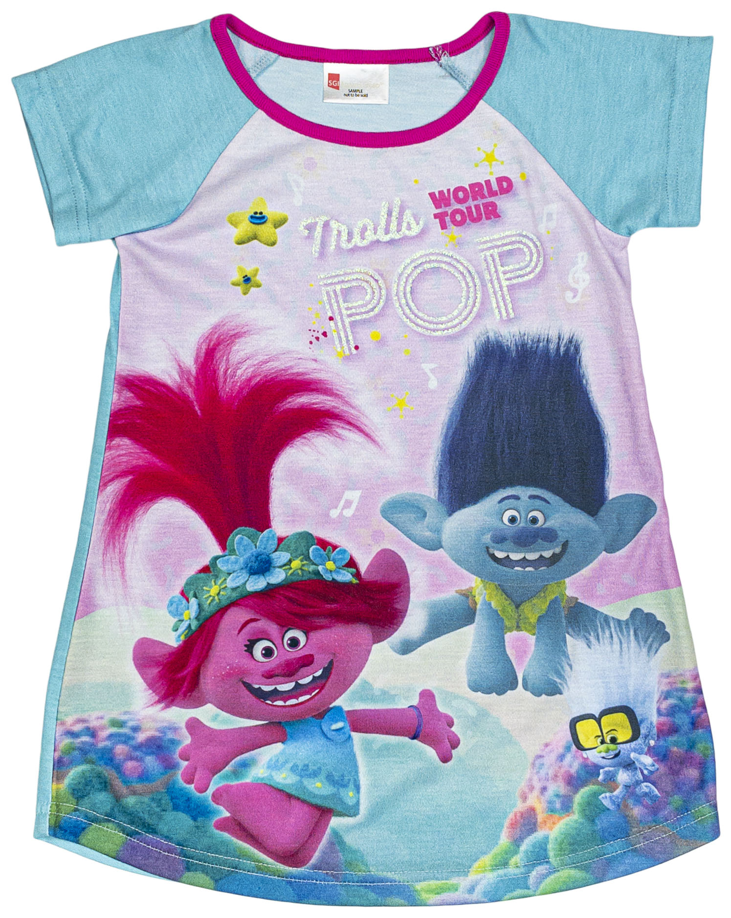 DREAMWORKS TROLLS Nightgown Pajama,World Tour Poppy & Branch Trolls ...