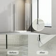 thumbnail image 7 of Frameless Shower Door Bottom Seal, 2-Pack Shower Door Seal Strip for 5/16" Glass Shower Door Sweep, Stop Shower Leaks and Create a Water Barrier 31.5" Long Sweep, 7 of 7