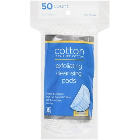 Equate Beauty Exfoliating Facial Cleansing Pads, 50 Count