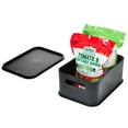 thumbnail image 3 of iDesign, Handled Bin with Lid, Black, Recycled Plastic, 3 of 6