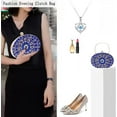 thumbnail image 4 of Rhinestone Evening Clutch Bag for Women Bridal Diamonds Clutch Purses Wedding Purse Prom Cocktail Party Handbags, 4 of 8