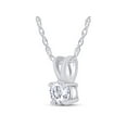 thumbnail image 2 of 4MM Round Cut Lab Created Moissanite Diamond Solitaire Pendant Necklace in 14K White Gold Over Sterling Silver 18" Chain(G-H Color,VVS1 Clarity,0.25 Cttw), 2 of 6
