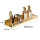 thumbnail image 2 of Estante de ducha dorado, estantes de baño de aluminio montados en la pared con vallas frontales de acrílico for baño y cocina., 2 of 4