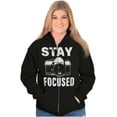 thumbnail image 3 of Stay Focused Photographer Camera Pun Zip Up Hoodie Men's Women's Brisco Brands X, 3 of 6