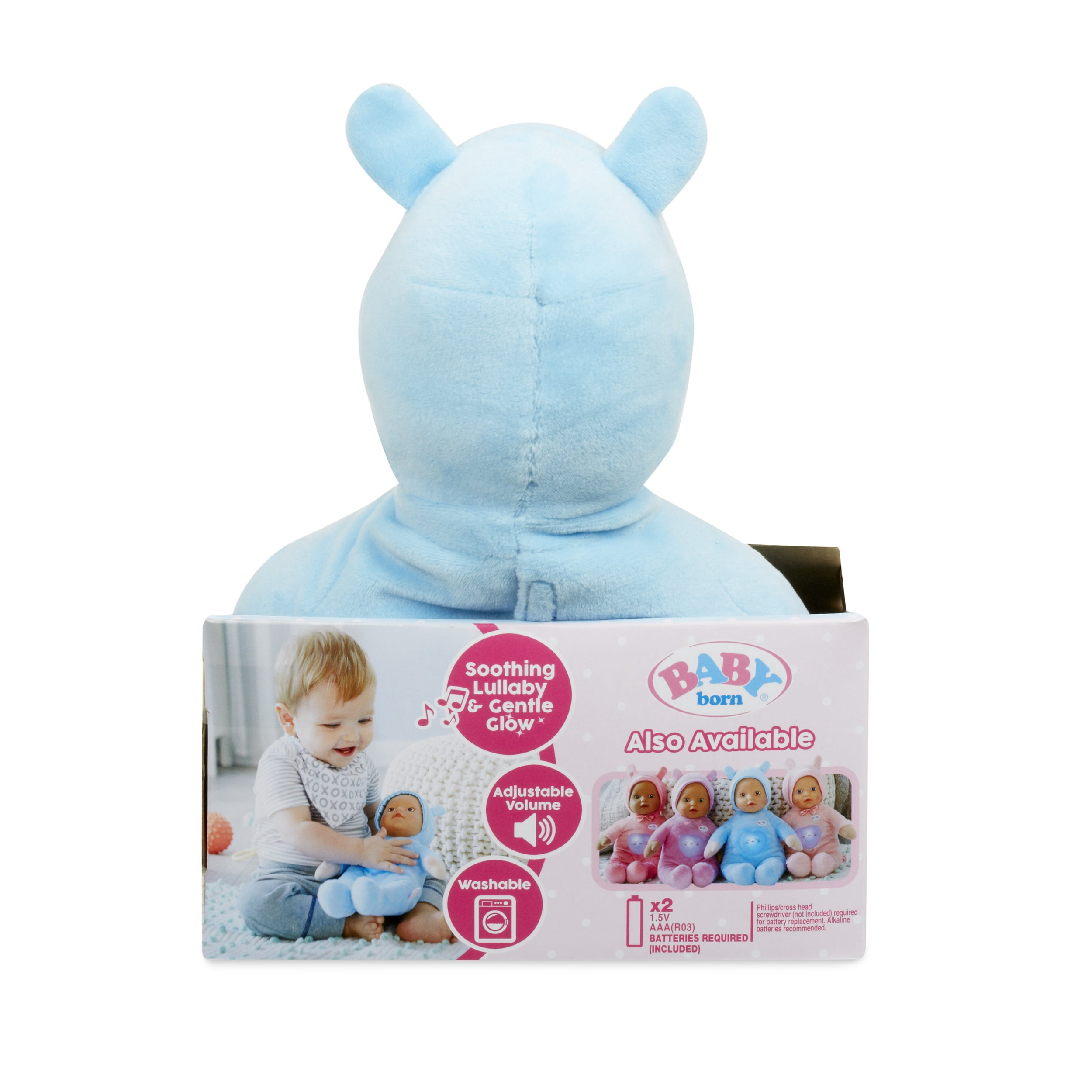 Baby Born Goodnight Lullaby Baby Doll Toy with Blue Eyes, Music, Sounds and Lights, Toys for Toddlers and Preschool Girls and Boys Ages 2 3 4+