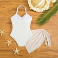 thumbnail image 5 of Edvintorg Swimsuit for Girls Tummy Control Adjustable Straps Halter Bathing Suit with Cover Up Skirt 2 Piece Swim Suit for Girls Size 7-16, 5 of 7