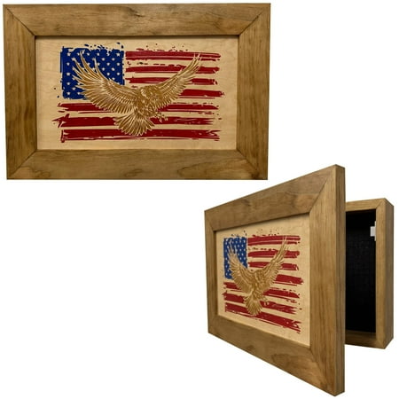 Bellewood Designs American Flag and Eagle Wall Mounted Gun Safe