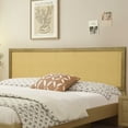 thumbnail image 3 of LuxenHome Natural Finish Rubberwood with Rattan Panel Headboard, Queen, 3 of 9