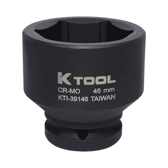 K-Tool 39146 46mm x 3/4" Drive 6pt Metric Standard Impact Socket