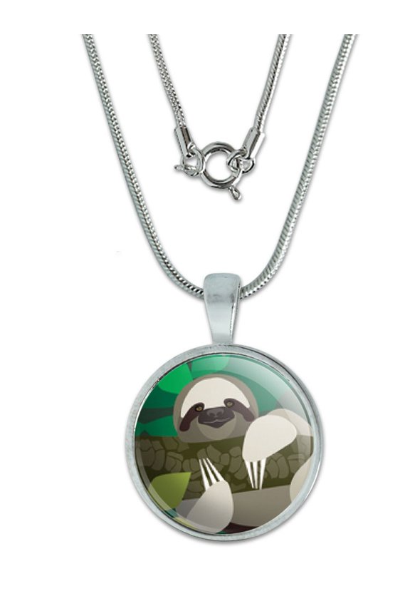 Geometric Sloth Small Pendant