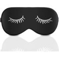 thumbnail image 1 of Antifaz para dormir (2 unidades), antifaz para dormir con venda para los ojos, antifaz de seda con correa ajustable, bloquea la luz al 100 %., 1 of 5