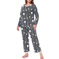 thumbnail image 4 of Cueply Halloween Womens Plus Size Pajamas Long Sleeve Pjs Sets Loungewear Sleepwear 1X-4X, 4 of 7