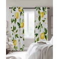 thumbnail image 4 of Summer Lemon Kitchen Curtains Botanical Leaves Pastoral Watercolor Cafe Short Curtains for Bathroom Blackout Window Curtain Grommet Small Window Treatment Drapes for Bedroom Living Room 27.5"x39"x2, 4 of 9