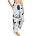 thumbnail image 2 of Balery Cartoon Planets print Women's Pajama Pants,Ultra Lightweight Pjs,Lounge Pant-Large, 2 of 9
