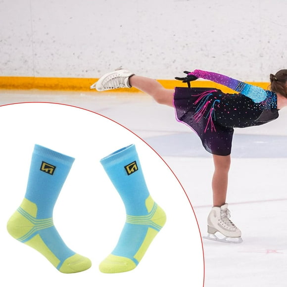 Calcetines de patinaje sobre hielo suaves para patines de hielo, de algodón, para trabajadores, , regalo Azul S