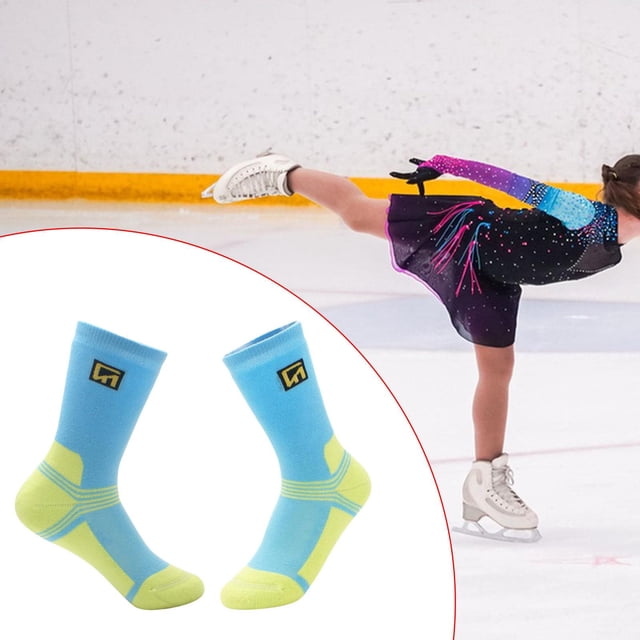 Calcetines de patinaje sobre hielo DYNWAVEMX Azul S