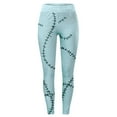 thumbnail image 3 of KHONTS Women's Halloween Printed Leggings Stretchy Printed Legging Tights Light Blue XXL, 3 of 3