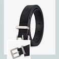 thumbnail image 2 of SWSMCLT Women's Metal Belt For Dress Travel Spring Casual Faux Leather Date Night Belt Adjustable Belts Fashion Black Silver X-Small-Large, 2 of 5
