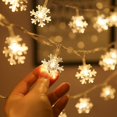 thumbnail image 2 of Estrella de Navidad barata para interiores, luz LED con forma de copo de nieve, luces navideñas de hadas para decoración navideña para el hogar, adornos de iluminación, 2 of 4