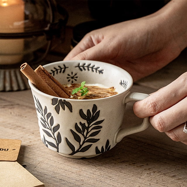 Dvkptbk ceramic cup Hand-made Stoneware Coffee Cup Household Ceramic Mug Drinking Cup Commercial Activity Gift Cup E-commerce