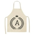 thumbnail image 4 of Quinlirra Soft Cotton and Linen Kitchen Cooking Aprons, Retro Linen Letter Apron, for Women with Cute Pockets, for Baking Painting Gardening-R&, 4 of 9