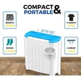 thumbnail image 4 of Intexca Machine à Laver Portable Compacte à Double Cuve avec Laveuse et Essoreuse – Bleu, Électrique, 4 of 5