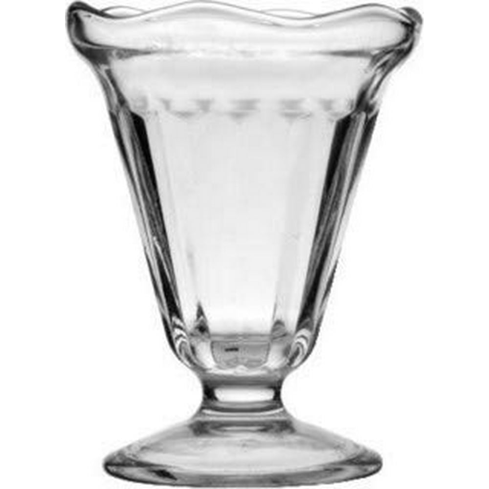 Vikko 7 5 Ounce Glass Footed Ice Cream Cups Classic Sundae Style Cups