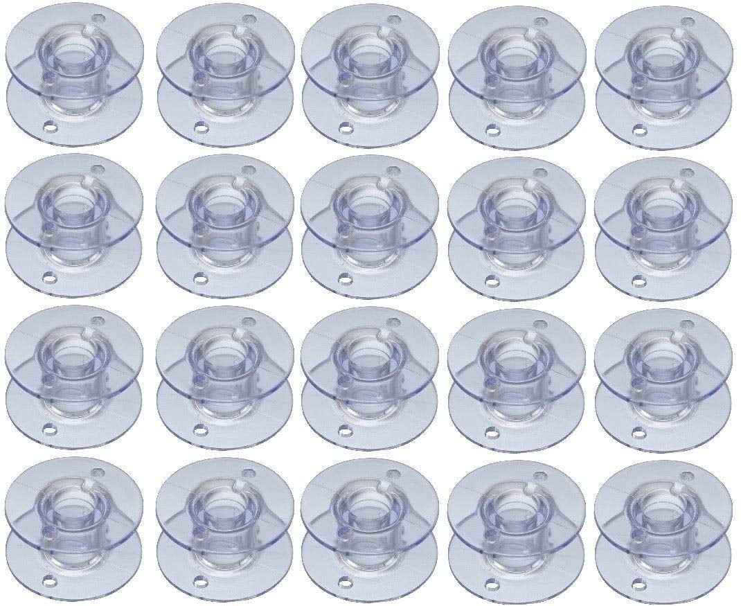 20Pcs Plastic Bobbins For Pfaff 1020, 1022, 1030, 1032, 1040, 1042, 521