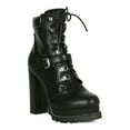 thumbnail image 1 of Women D-Ring Lace Up Lug Chunky Platform Booties 18903, 1 of 6