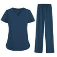 thumbnail image 4 of Ropa de Trabajo de Enfermera Fernando Uniforme Médico para Mujer Spa de Belleza L Azul Oscuro, 4 of 7