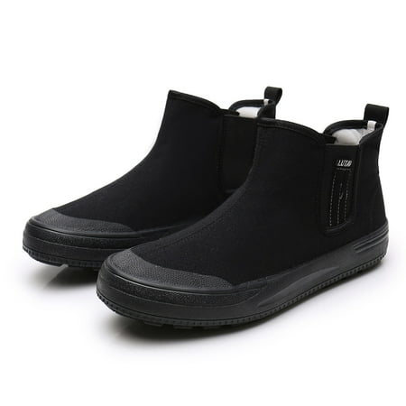 

dyfzdhu men shoes breathable canvas men shoes autumn rubber soled high top shoes labor protection shoes