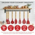 thumbnail image 4 of Kaluns 21 Pcs Wood and Silicone Kitchen Utensils Set for Cooking Household Essentials – Premium Cooking Utensil Set, Red, 4 of 8