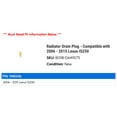 thumbnail image 2 of Radiator Drain Plug - Compatible with 2006 - 2015 IS250 2007 2008 2009 2010 2011 2012 2013 2014, 2 of 2